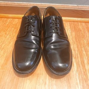Pronto Uomo Black Leather Dress Shoes Size 10.5